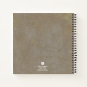 トレンディー金ゴールドテクスチャロゴビジネス ノートブック (裏面)