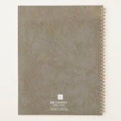 トレンディー金ゴールドテクスチャロゴビジネス プランナー手帳 (裏面)