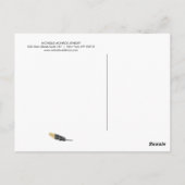 トレンディー金ゴールドディップボホフェザーデザイナーホワイト ポストカード (裏面)