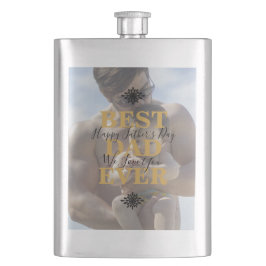 トレンディー金ゴールドパパエバー父デイフォトクラシック フラスク