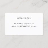 トレンディー金ゴールドピンク美しいサロン10パンチロイヤリティ ロイヤリティカード (裏面)