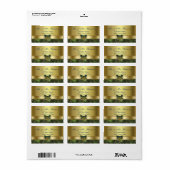 トレンディー金ゴールドピーコッ結婚クのカスタムモノグラム ラベル (フルシート)