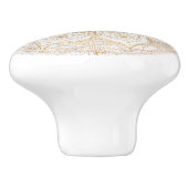 トレンディー金ゴールドフローラマンダラマーブルデザイン セラミックノブ (側面)