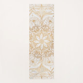 トレンディー金ゴールドフローラマンダラマーブルデザイン ヨガマット (正面)