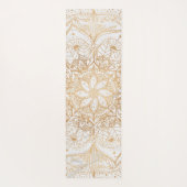 トレンディー金ゴールドフローラマンダラマーブルデザイン ヨガマット (裏面)