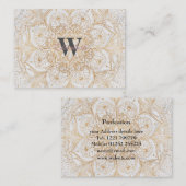 トレンディー金ゴールドフローラマンダラマーブルデザイン 名刺 (正面/裏面)