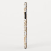 トレンディー金ゴールドフローラマンダラマーブルデザイン Case-Mate iPhoneケース (裏面/右)