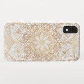 トレンディー金ゴールドフローラマンダラマーブルデザイン Case-Mate iPhoneケース (裏面(横))