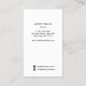 トレンディー金ゴールドブモダンラシ抽象芸術絵を描アート 名刺 (裏面)