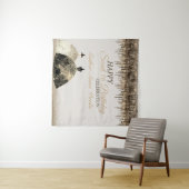 トレンディー金ゴールドブラウンドリップスボールゴーンスート16誕生日 タペストリー (インサイチュ(横))