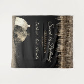 トレンディー金ゴールドブラウンドリップスボールゴーンスート16誕生日 タペストリー (正面(横))