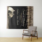 トレンディー金ゴールドブラウンドリップスボールゴーンスート16誕生日 タペストリー (インサイチュ(横))