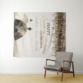 トレンディー金ゴールドブラウンドリップスボールゴーンスート16誕生日 タペストリー (インサイチュ(横))