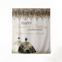 トレンディー金ゴールドブラウンドリップスボールゴーンスート16誕生日