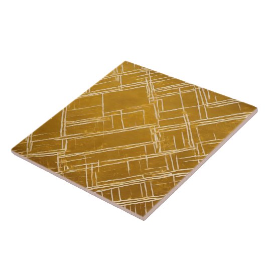 トレンディー金ゴールドホワイトヴィンテージアールデコ収集 タイル (側面)