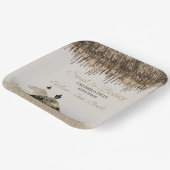 トレンディー金ゴールドボールガウン甘い16誕生日スパークドリップ ペーパープレート (傾斜あり)