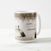 トレンディー金ゴールドボールガウン甘い16誕生日ドリップ コーヒーマグカップ (正面右)