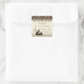 トレンディー金ゴールドボールガウン甘い16誕生日ドリップ スクエアシール (バッグ)