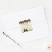 トレンディー金ゴールドボールガウン甘い16誕生日ドリップ スクエアシール (封筒)