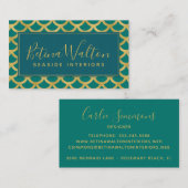 トレンディー金ゴールドマーメイドはかりで測 名刺 (正面/裏面)