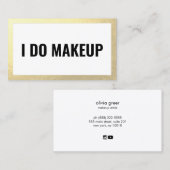 トレンディー金ゴールドメイクアップアーティスト名刺 名刺 (正面/裏面)