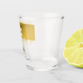 トレンディー金ゴールドメタリックドリップ21歳の誕生日 ショットグラス