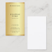 トレンディー金ゴールドモダンプロフェッショナルエレガントシンプル 名刺 (正面/裏面)