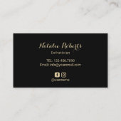 トレンディー金ゴールドラッシュ化粧アーティストサロンロイヤリティ ロイヤリティカード (裏面)