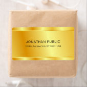 トレンディー金ゴールドルッカスタムクエレガントグラマーテンプレート ラベル (インサイチュ)