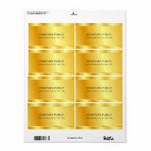 トレンディー金ゴールドルッカスタムクエレガントグラマーテンプレート ラベル (フルシート)