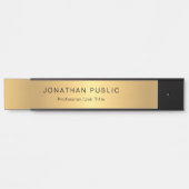 トレンディー金ゴールドルックグラマーモダンプロフェッショナル サインプレート (正面)