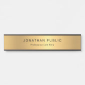 トレンディー金ゴールドルックグラマーモダンプロフェッショナル サインプレート (正面)