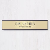 トレンディー金ゴールドルックモダンシンプルテンプレートエレガント サインプレート (正面)