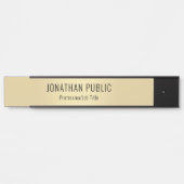 トレンディー金ゴールドルックモダンシンプルテンプレートエレガント サインプレート (正面)