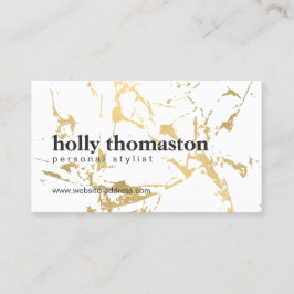 トレンディー金ゴールド大理石パターン 名刺