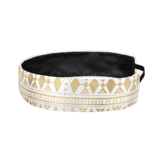 トレンディー金ゴールド幾何学模様アステカ アスレチックヘッドバンド (右)