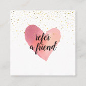 トレンディー金ゴールド散布ハート 紹介カード (正面)