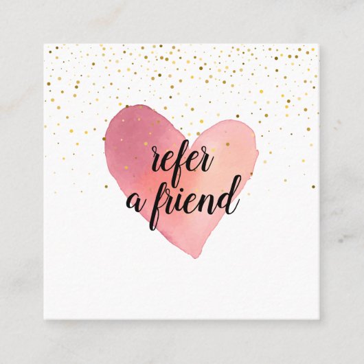 トレンディー金ゴールド散布ハート 紹介カード (正面)