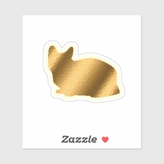 トレンディー金ゴールド猫 シール (シート)