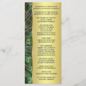 トレンディー金ゴールド結婚ピーコックカスタムプログラム プログラム (裏面)