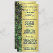 トレンディー金ゴールド結婚ピーコックカスタムプログラム プログラム (正面/裏面)