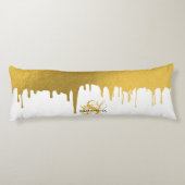 トレンディー金ゴールド金属滴下モノグラム ボディピロー (裏面)