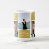 トレンディー金ゴールドDotty Fifty & Fabulous 50誕生日 コーヒーマグカップ (中央)