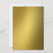 トレンディー金属金ゴールドタイポグラフィバチュラーパーティ 招待状 (裏面)