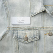 トレンディー銀グリッター書エレガント籍 名札 (インサイチュ)