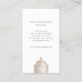 トレンディー銀シークイン美容師スプレー缶サロン 名刺 (裏面)