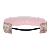 トレンディー銀スタイリッシュ金ゴールドブルゴーニュ・ピンクボヘミア アスレチックヘッドバンド (裏面)