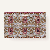 トレンディー銀スタイリッシュ金ゴールドブルゴーニュ・ピンクボヘミア バッジ (裏面)