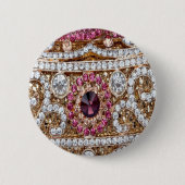トレンディー銀スタイリッシュ金ゴールドブルゴーニュ・ピンクボヘミア 缶バッジ (正面)