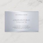 トレンディー銀テンプレートエレガントモノグラムのモダン 名刺 (裏面)